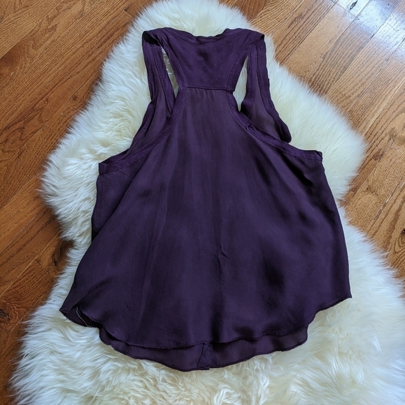 aritzia Wilfred silk button up tank blouse purple xxs xs - Picture 2 of 6